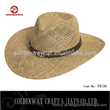 Fornecedor de fábrica Seagrass Straw Western Cowboy Hat